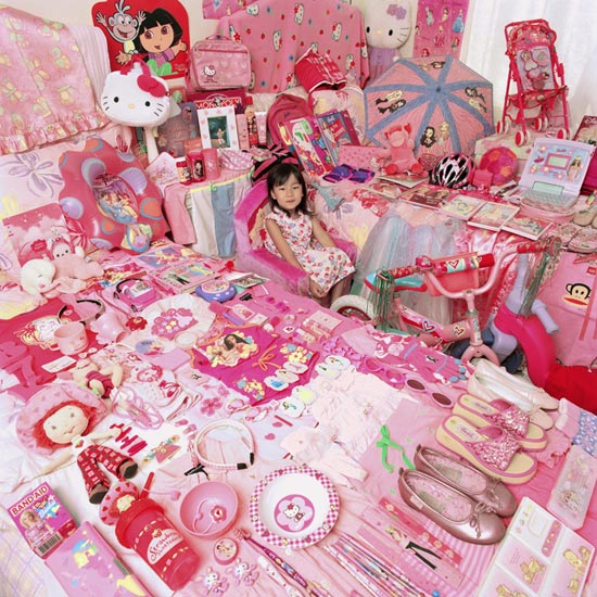 pink toys canvas