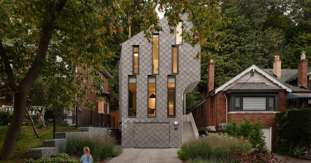 diamond&shaped tiles clad toronto’s ‘neville park house’ by architects reigo &amp; bauer