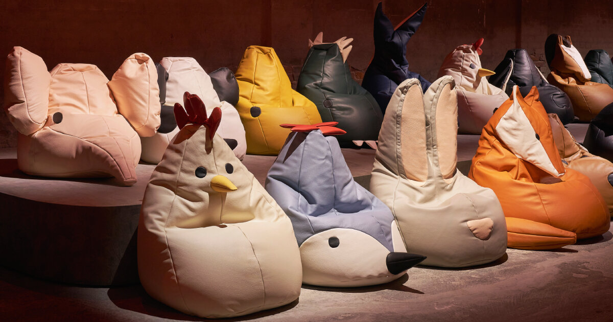 animal ‘sacco’ beanbag chairs seat viewers at bottega veneta’s summer 2025 show in milan