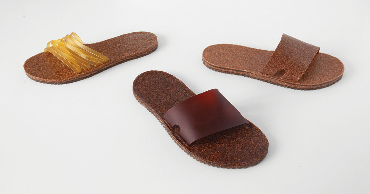 cork and algae compose biodegradable vegan slippers you can bake at home