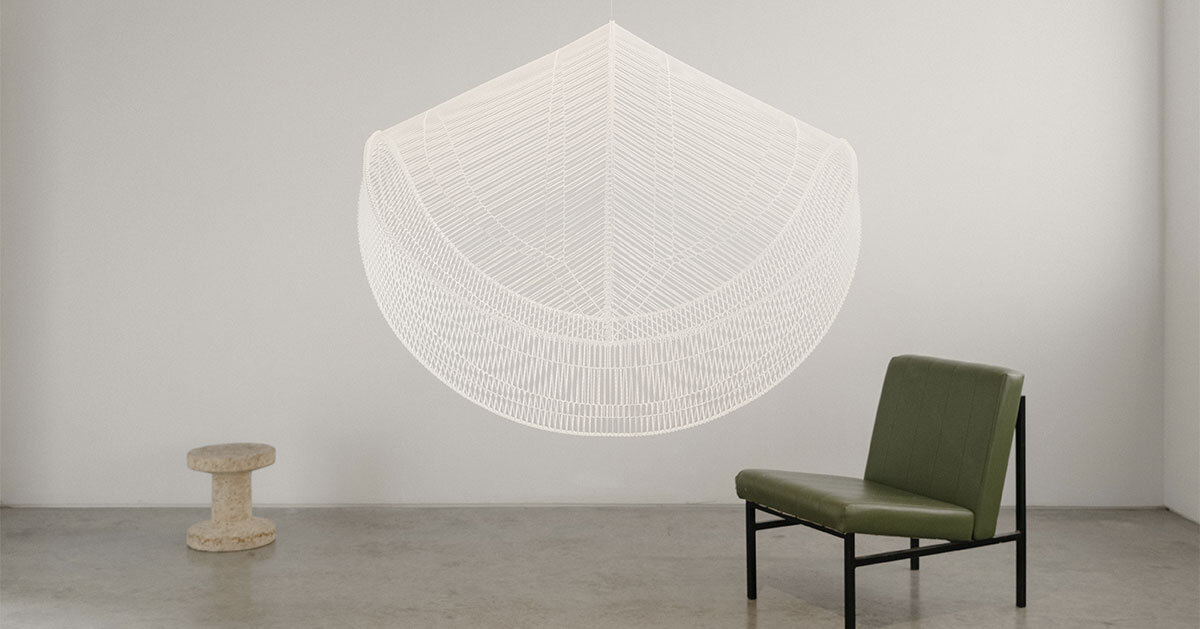 raw edges introduces eco&amp;conscious sculptural mesh lighting series at london design festival