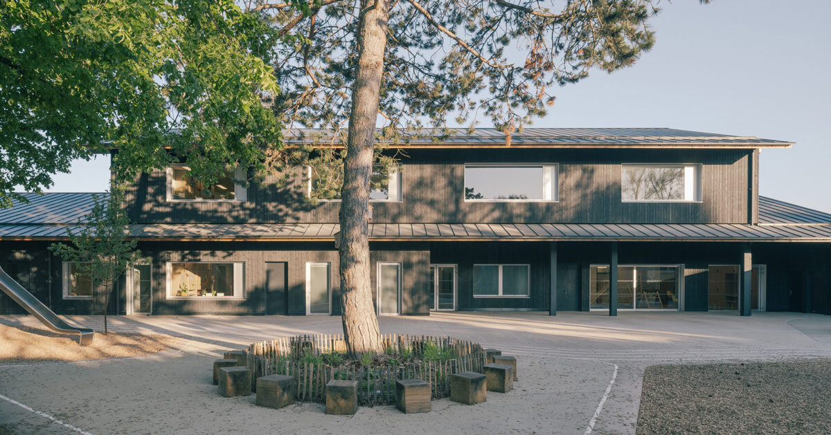 ALTA employs wood and straw for jean de la fontaine school’s redesign in france