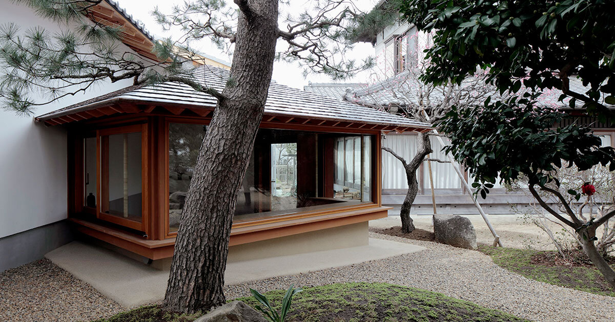 1110 revitalizes traditional japanese warehouse into restaurant reusing original wood