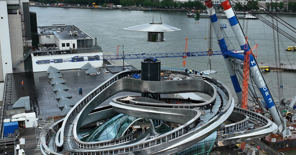 MAD architects’ fenix museum nears completion with double&amp;helix staircase in rotterdam