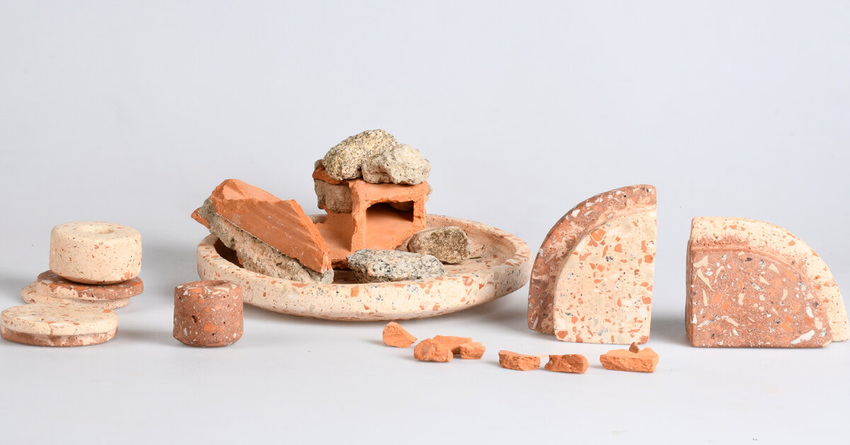 mayra deberg upcycles construction by&products into decorative terrazzo objects