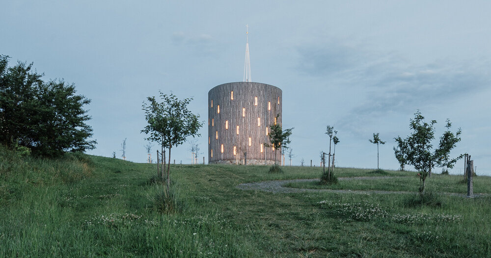 czech studio RCNKSK employs medieval building methods to construct modern chapel