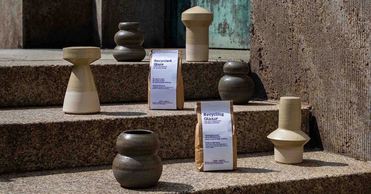 recycled sawdust&based glaze by studio peipei reduces raw ceramic materials mining