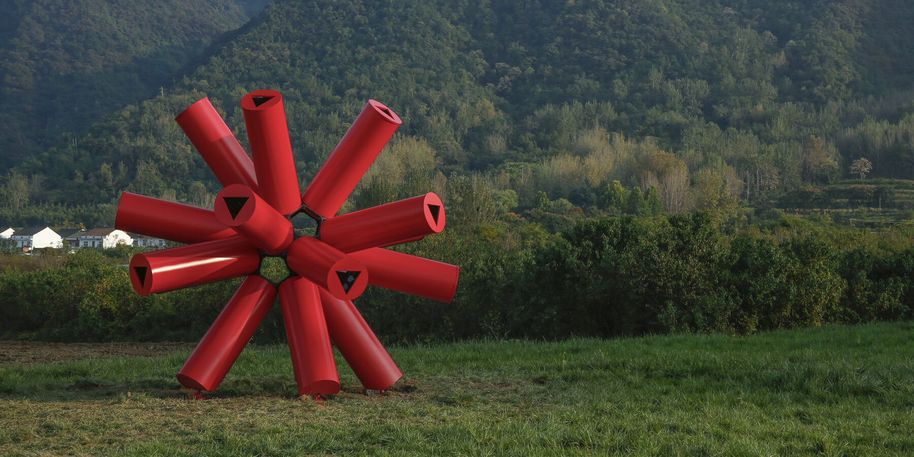 ‘starburst’ sculpture by people’s architecture office frames kaleidoscopic views of rural china