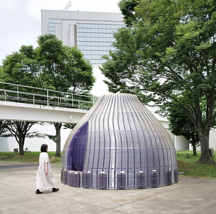 temporary 3D printed structures transform into a forest after use at expo 2025 osaka