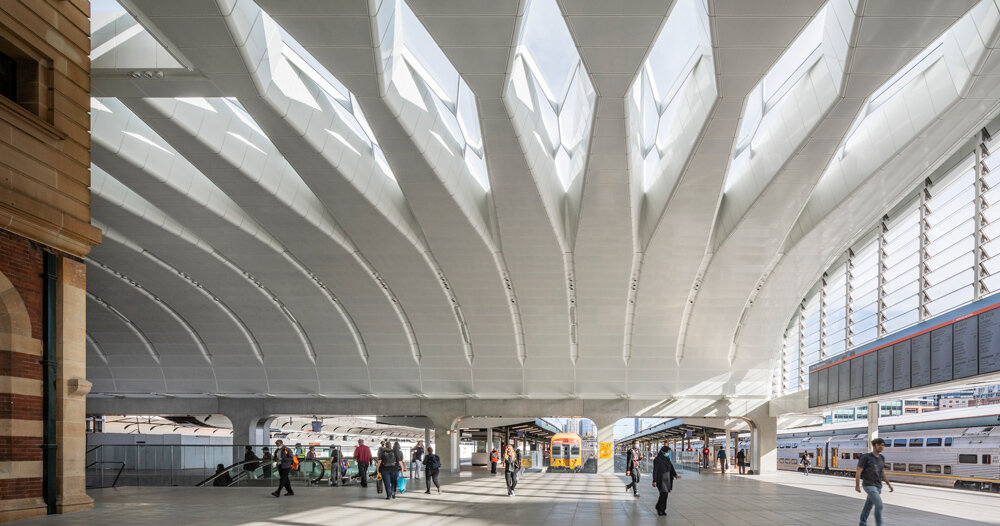 woods bagot renovates edwardian sydney central station with luminous addition