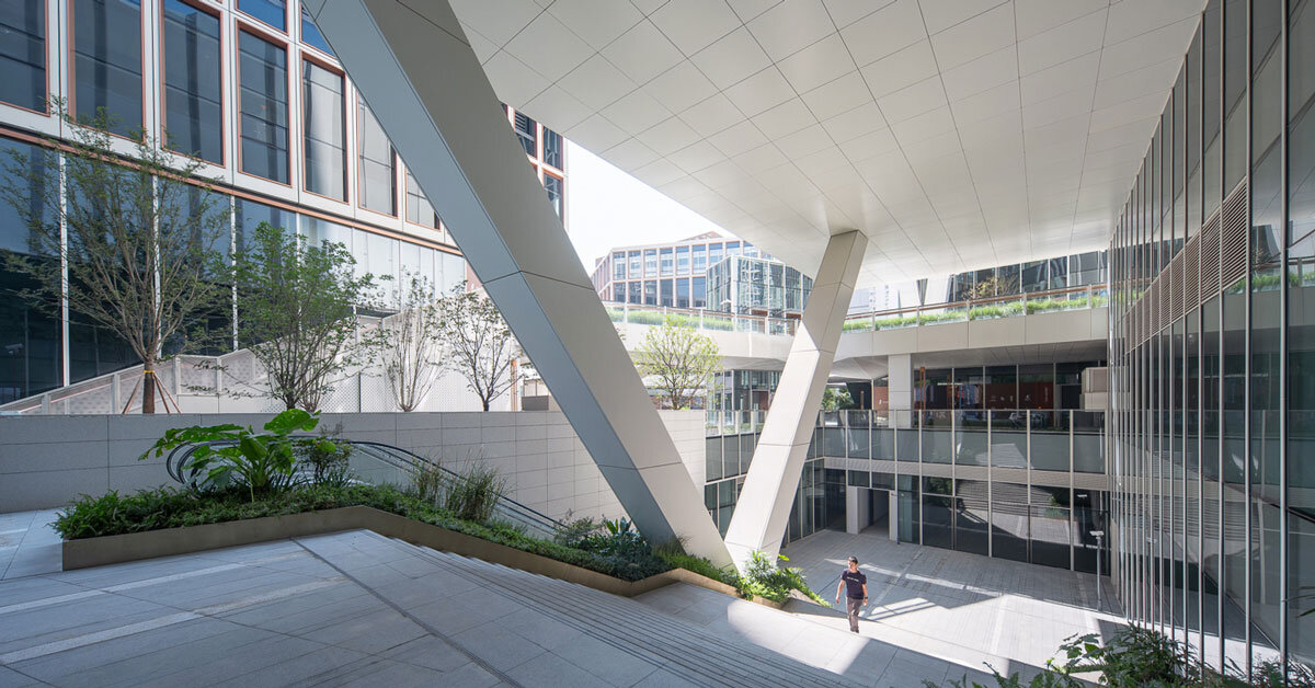 finance center’s undercut building bases by AI planetworks form communal hub in shanghai