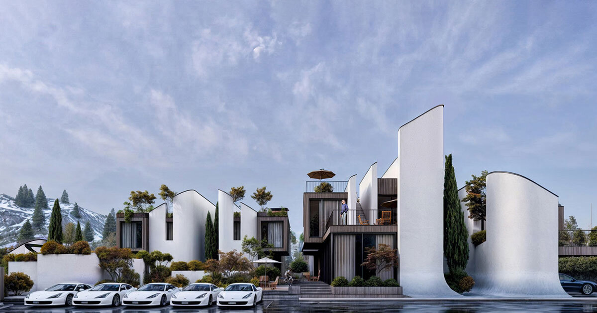 cypress villa complex’s undulating terraces reinterpret traditional iranian typologies