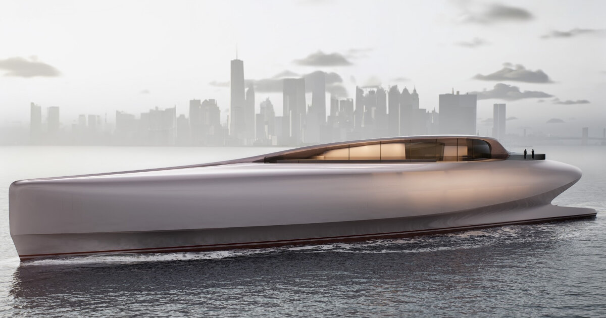 yacht lily by vripack and oceanco mimics shape of the flower’s petal with its curving exterior