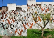 ceramic wall delineates la riera de la salut by pol femenias