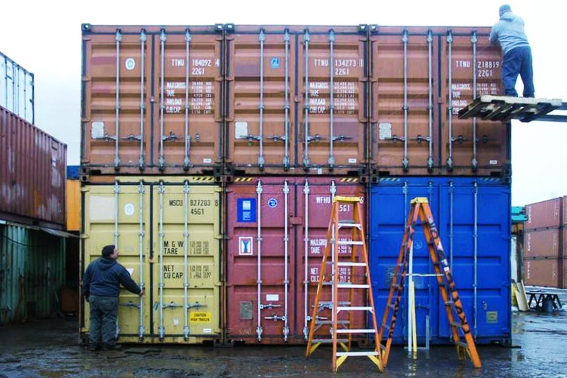 LOT-EK whitney studio shipping container architecture installation