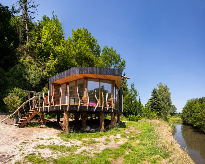 sustainable passive holiday house on river geul by upfrnt