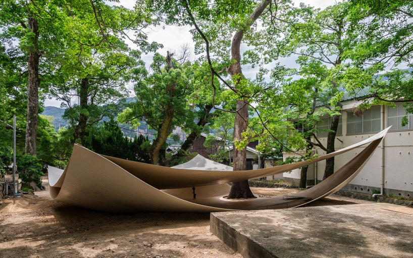 ryue nishizawa places fukita pavilion amongst the trees