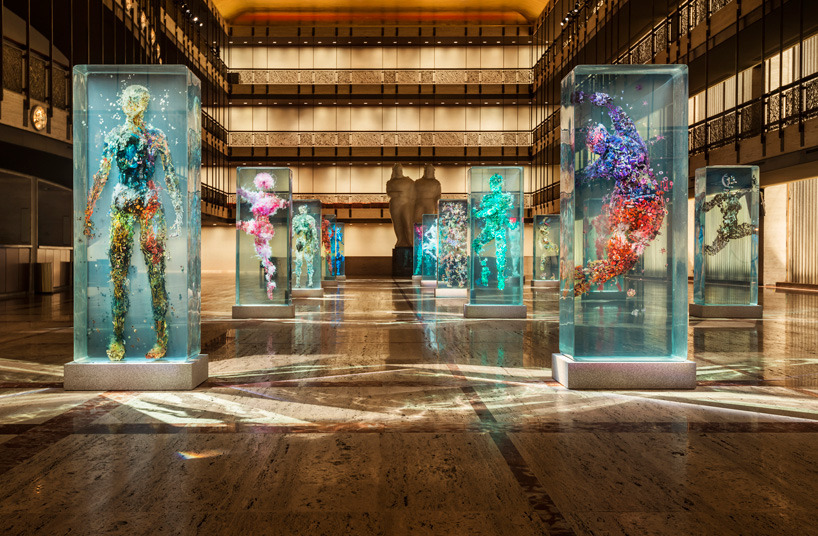 dustin yellin infills lincoln center with glass dancers for the NYC ballet