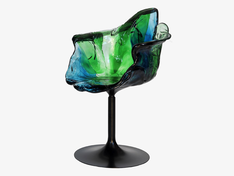 sculptural ella polycarbonate chair by jacopo foggini for edra