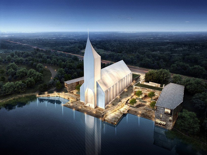 RSAA crafts proposal for lakeside church in china using metallic fins