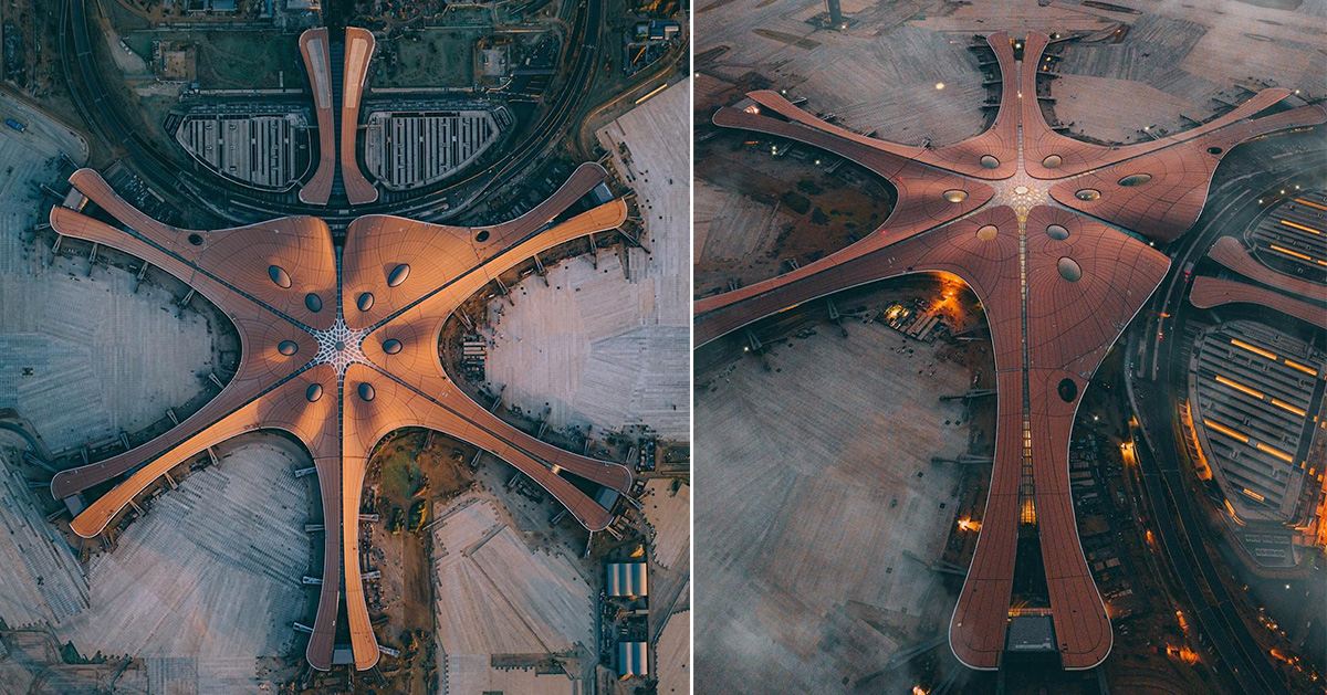 Zaha Hadid Architects Daxing Airport With The World S Largest Terminal