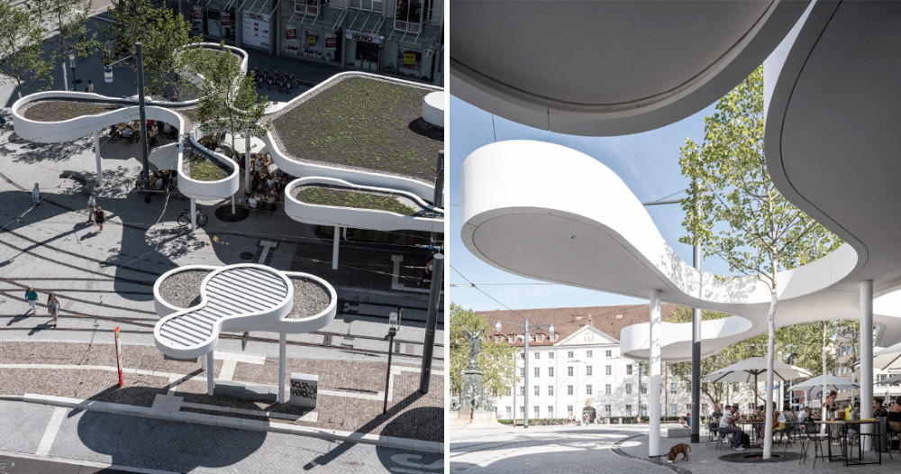 Freiburg S Pavilion On Europaplatz By J Mayer H Is A Tram Stop And Restaurant Combined Diseno Yucatan