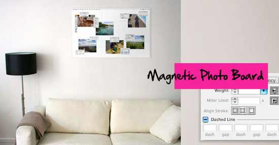 magnetic photo board kit