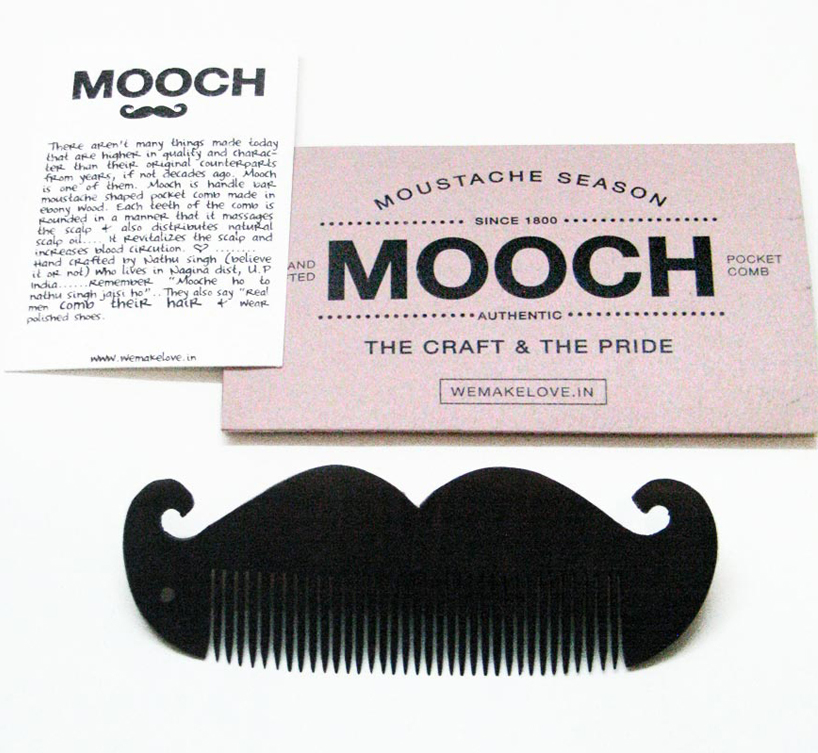 we make love gallery: mooch handcrafted ebony wood scalp comb