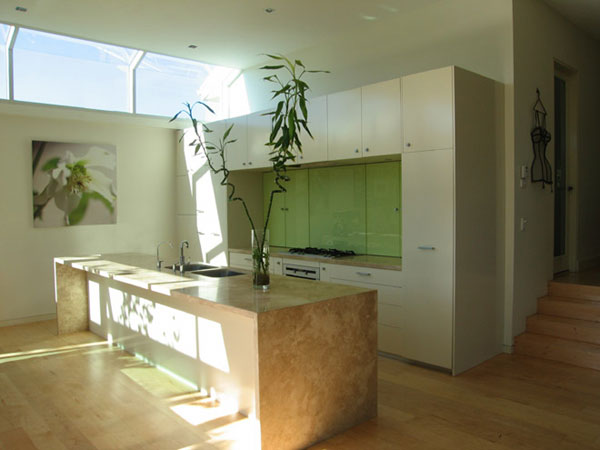 green kitchen | designboom.com