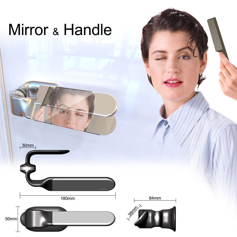 hand mirror with handle