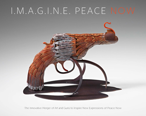 I.M.A.G.I.N.E. peace now, a book showing artistic pistols