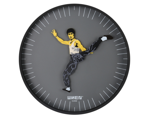 kung fu time clock shows a classic image of chinese martial arts