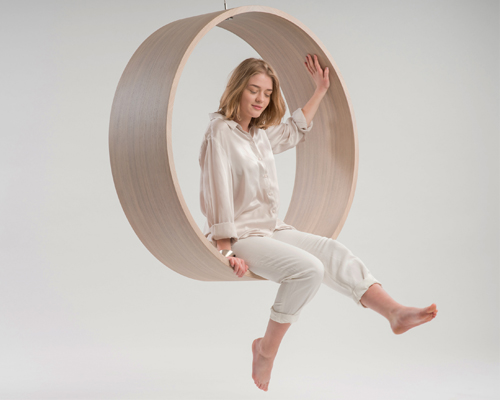 circle swing model n.3 showcases elegant woodwork