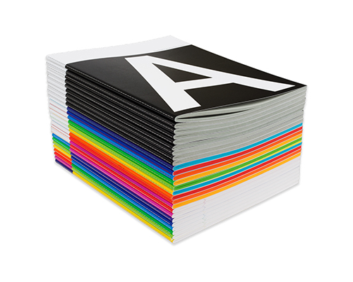 four letter notebook series designed by experimental jetset