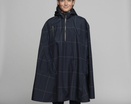 Cleverhood classic navy glen cape, waterproof, reflective and distinctive