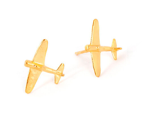 Airplane stud earrings makes you feel like you are about to take flight