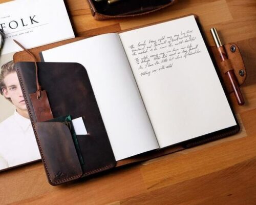 a5 notebook organizer 100% handstitched and handmade leather case