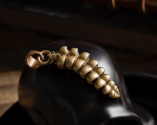 rattlesnake tail pendant handcrafted using high quality brass