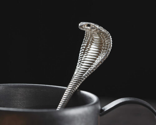 silver cobra coffee spoon made of 925 sterling silver