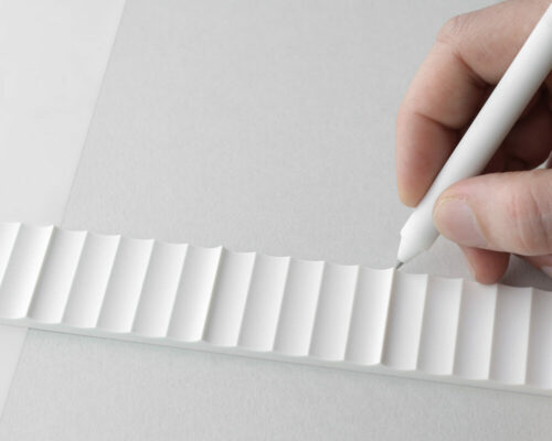 corrugated ruler and cone pen design by selek design