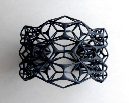 Elf Bangle: Ethereal 11-Sided Polyhedron Inspired Lace Design