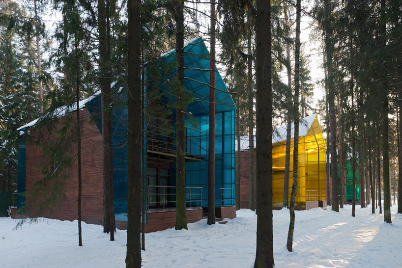 totan kuzembaev's firefly houses illuminate the forests of moscow