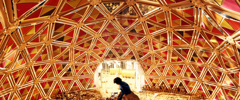 mixuro estudio de arquitectura constructs a communal geodesic dome