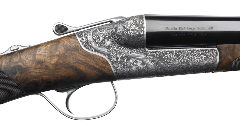 beretta woodbridge shotgun 486 with engraving design by marc newson