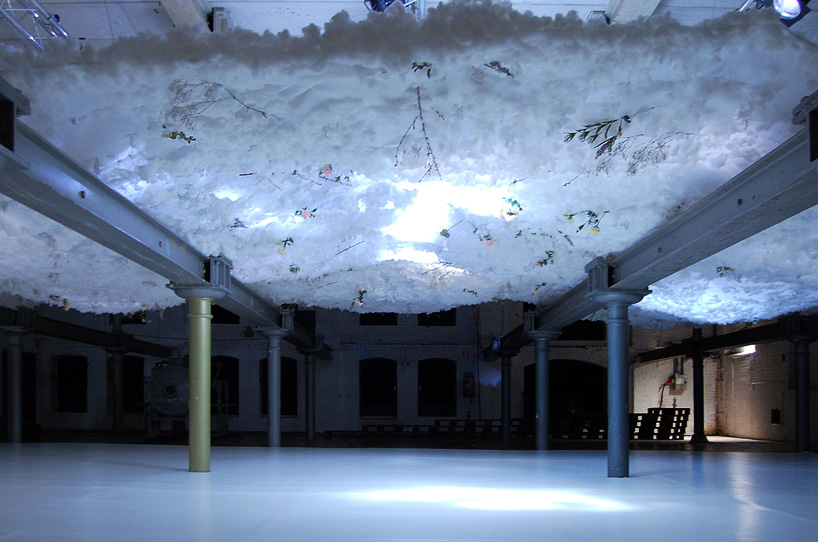 SHSH fills former sugar factory with spring cloud scenography