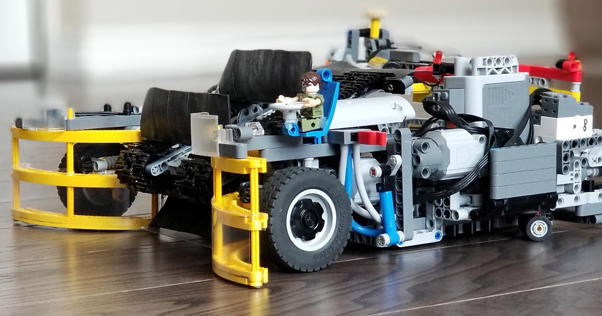 Engineer Built Unique Lego Vacuum to Pick up Blocks on the Floor