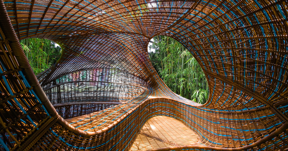 UNStudio creates woven 'ellipsicoon' pavilion for revolution precrafted