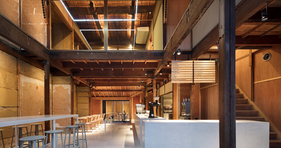 blue bottle coffee kyoto is a minimalist machiya renovation by schemata