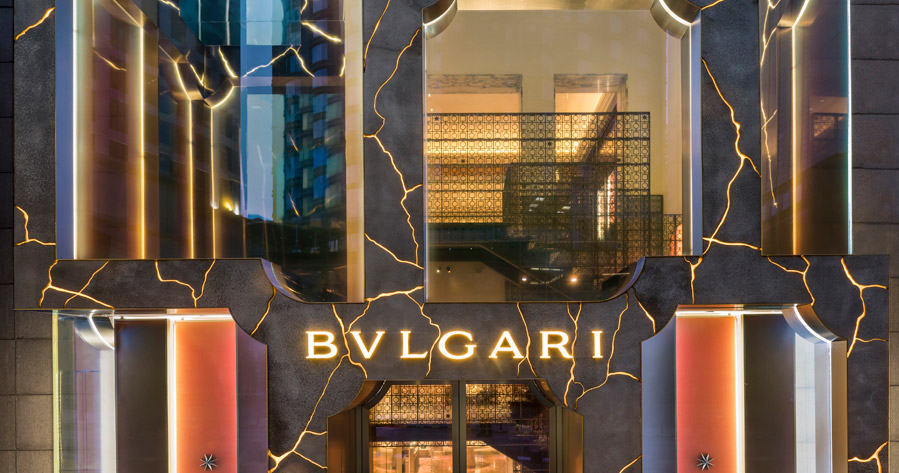 bulgari's kuala lumpur store features a striking façade by MVRDV