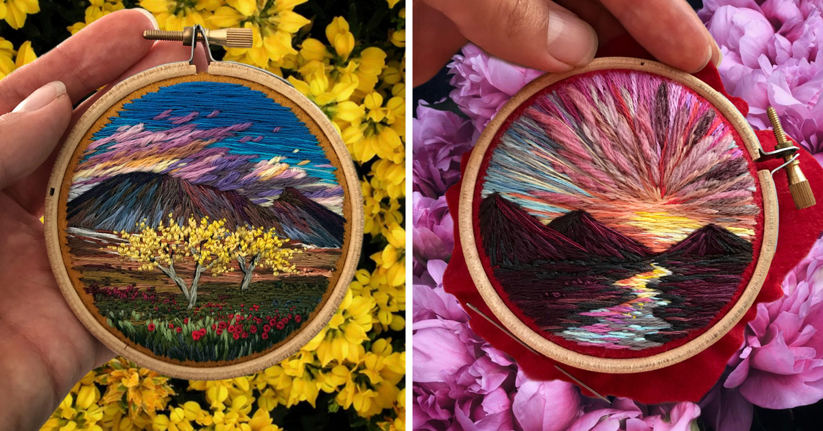 Artist Vera Shimunia Pushes Embroidery To The Maximum By Making It Look  Like Mini Paintings